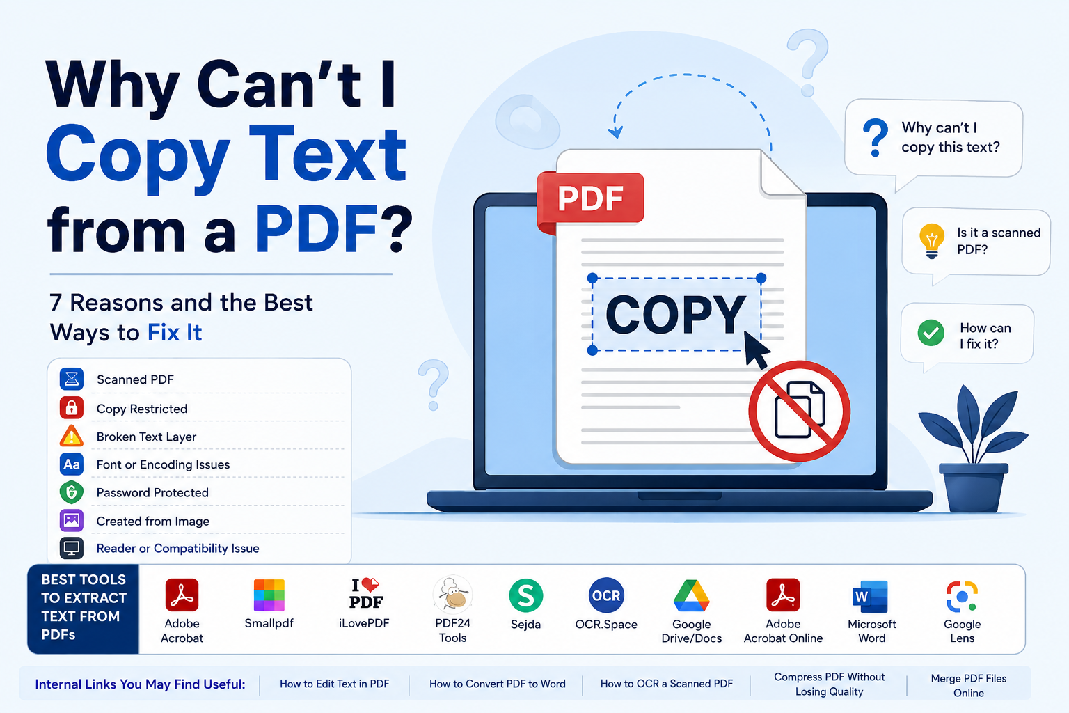 Why can't I copy text from a PDF?